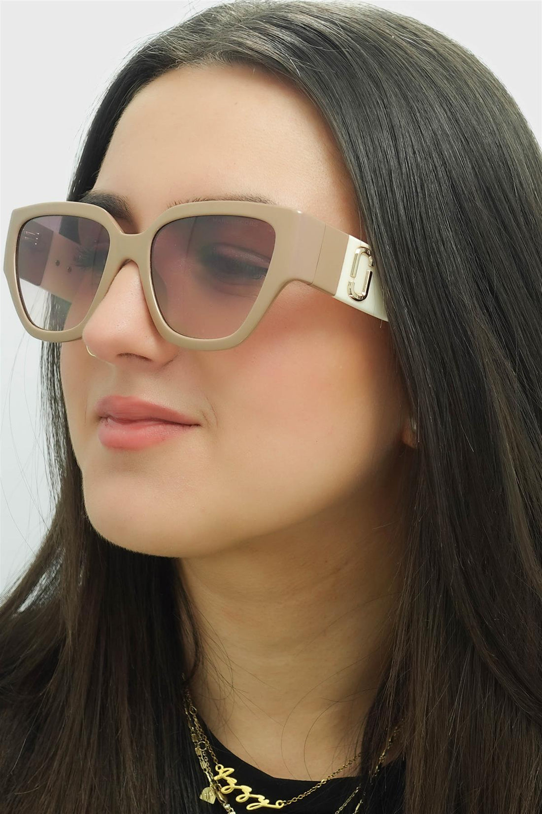 Marc Jacobs Sunglasses MARC 724/S 10A HA Beige White Brown Gradient