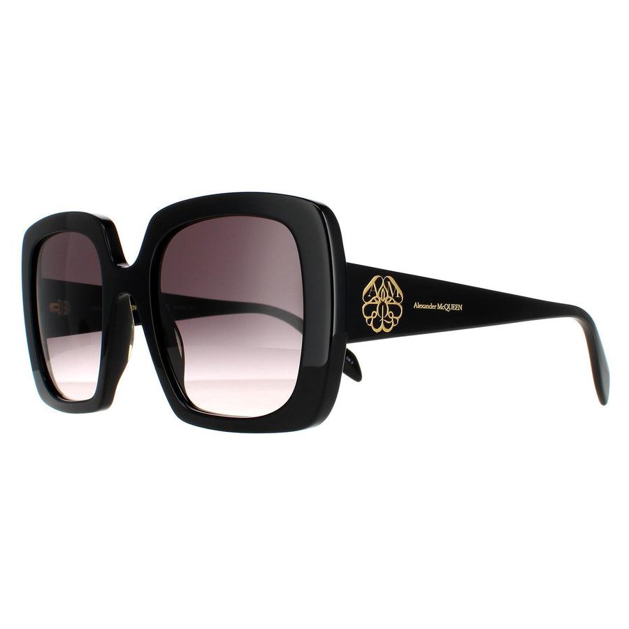Alexander McQueen Sunglasses AM0378S 001 Black Grey Gradient