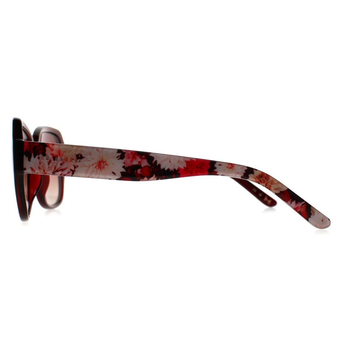 Ted Baker Sunglasses TB1606 Mae 204 Burgundy Flowers Red Brown Gradient