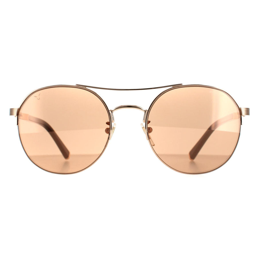 Police Sunglasses SPLA24 Lewis 03 8FCC Shiny Copper Gold Brown Mirror Copper