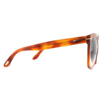 Tom Ford Sunglasses Amarra FT0502 53W Blonde Havana Gradient Blue