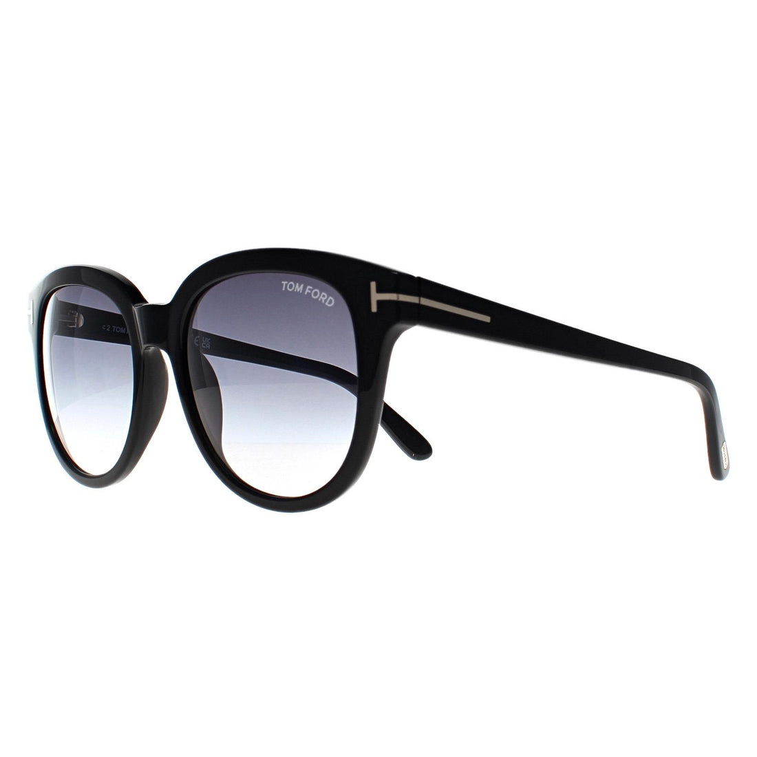 Tom Ford Sunglasses Olivia FT0914 01B Shiny Black Gradient Smoke