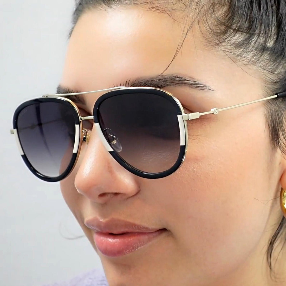 Gucci Sunglasses GG0062S 001 Black Gold Gold