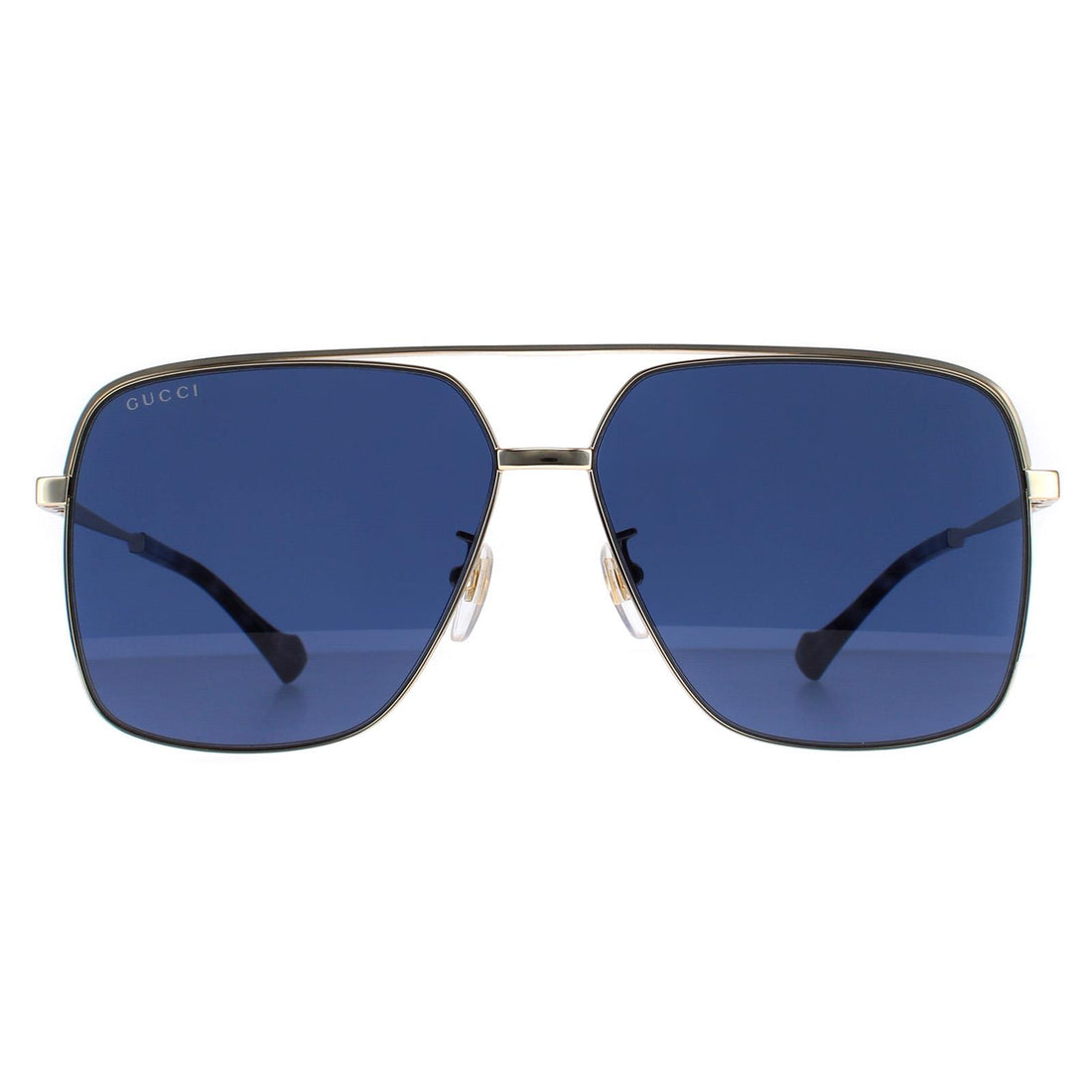 Gucci Sunglasses GG1099SA 001 Shiny Dark Ruthenium Solid Grey