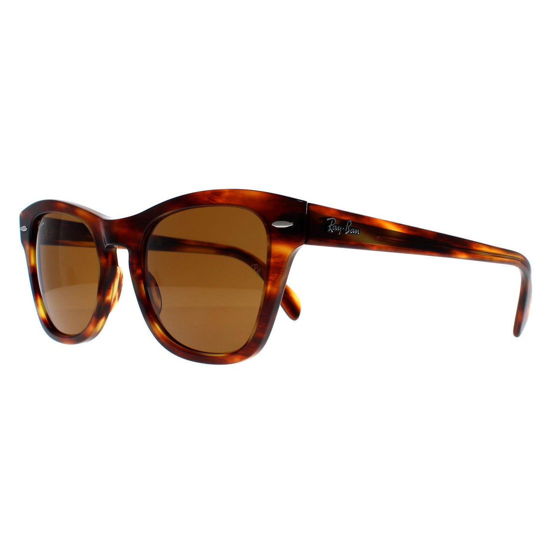 Ray-Ban Sunglasses RB0707S 954/33 Striped Havana Brown