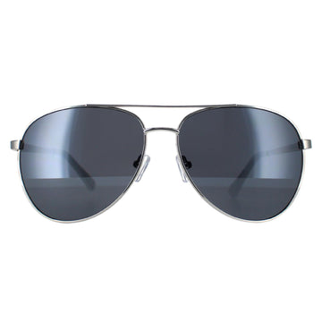Guess Sunglasses GF0251 10A Shiny Light Nickeltin Smoke