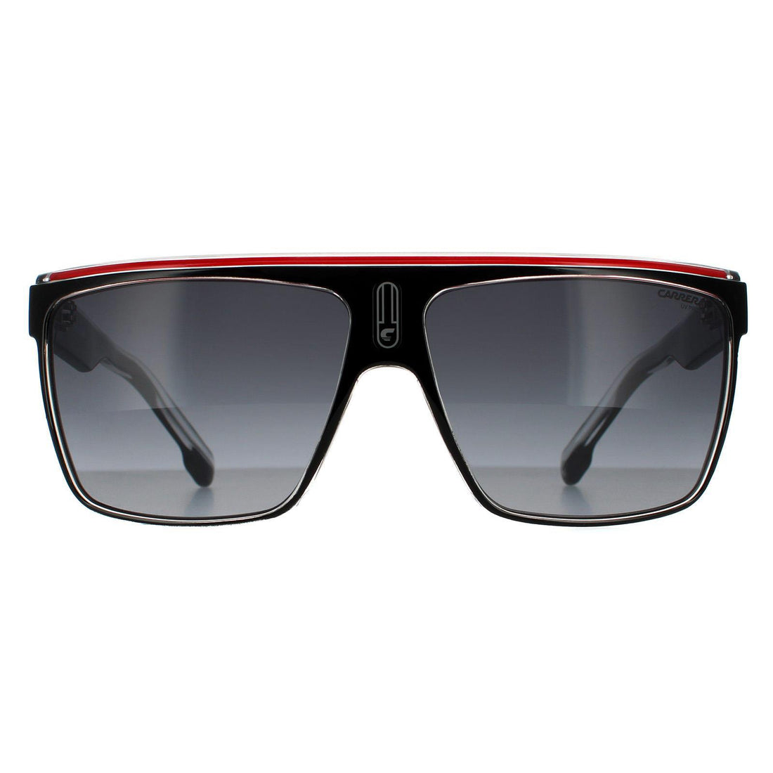 Carrera 22/N Sunglasses Black Crystal White Red Dark Grey Gradient