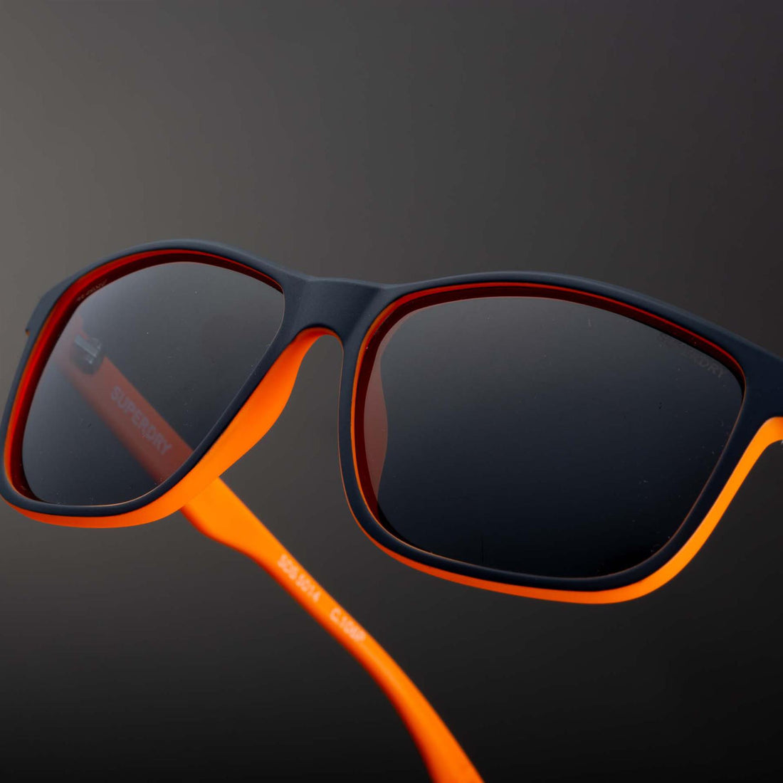 Superdry Sunglasses SDS-5014 106P Matte Navy Orange Grey Polarized