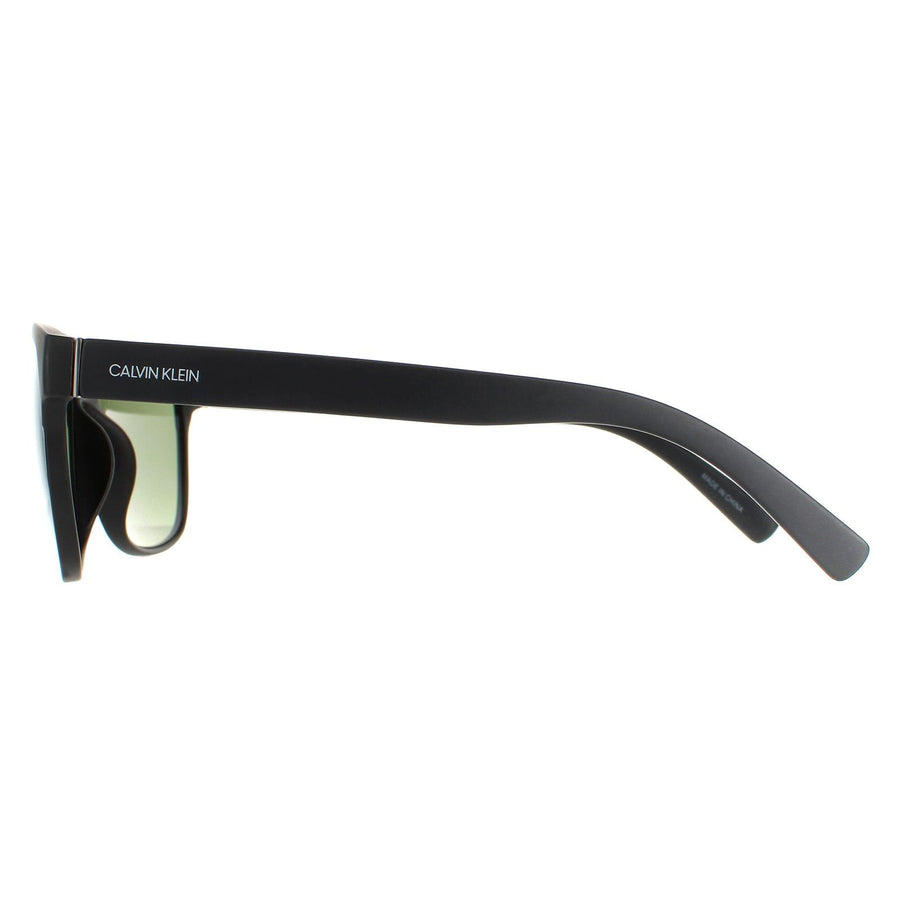 Calvin Klein Sunglasses CK20523S 001 Matte Black Solid Green G15