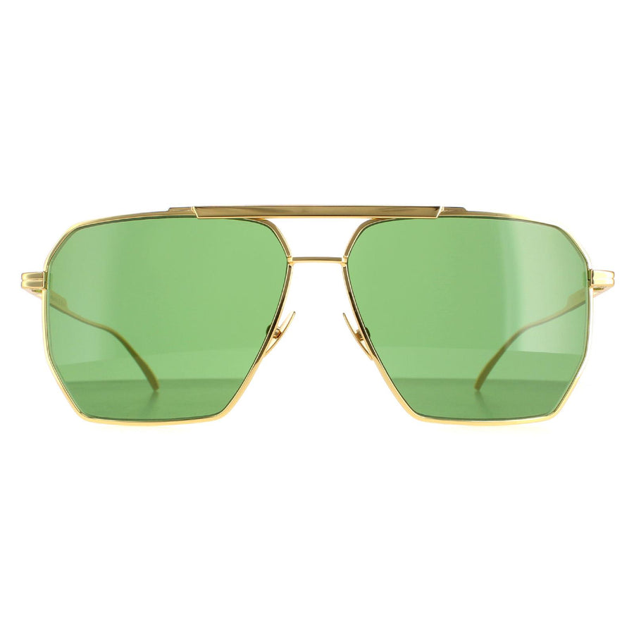 Bottega Veneta BV1012S Sunglasses Gold / Green
