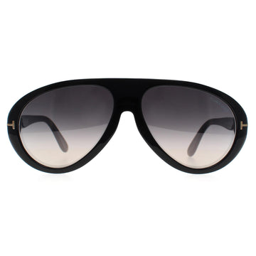 Tom Ford Sunglasses Camillo FT0988 01B Shiny Black Gradient Smoke