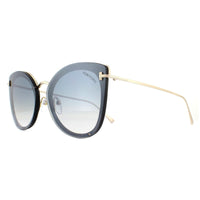 Tom Ford Sunglasses Charlotte 0657 01C Grey Gold Blue Gradient with Silver Mirror