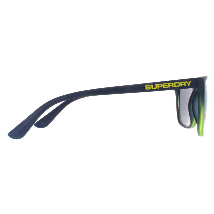 Superdry Sunglasses Stockhom 106 Matte Navy and Lime Dark Grey