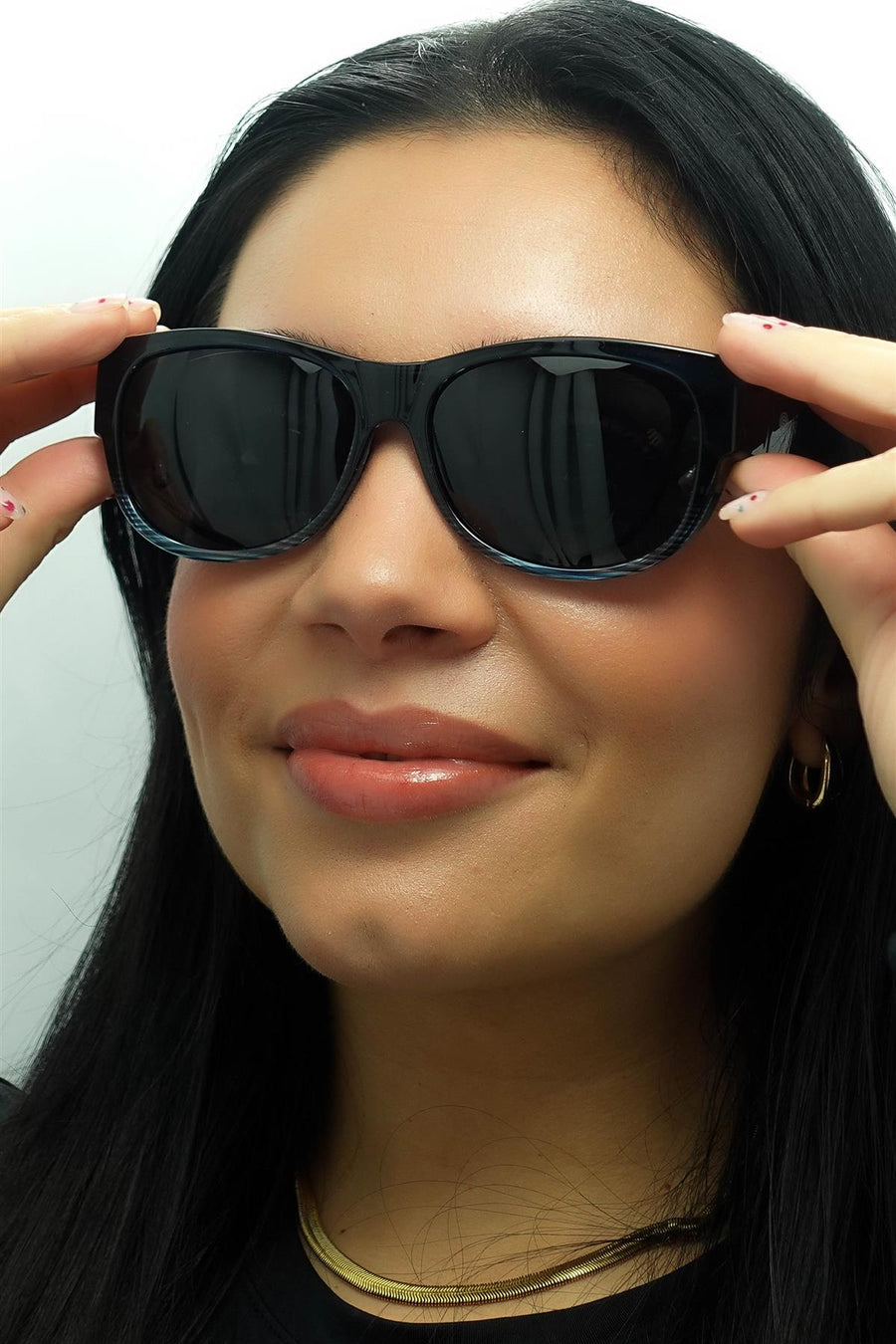 Smarty Sunglasses Y2058 C Fibre Blue EF Green Green