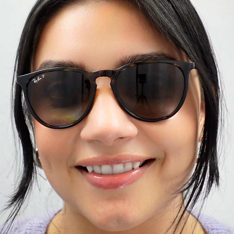 Ray-Ban Sunglasses Erika 4171 601/5Q Black Violet Mirror Polarized