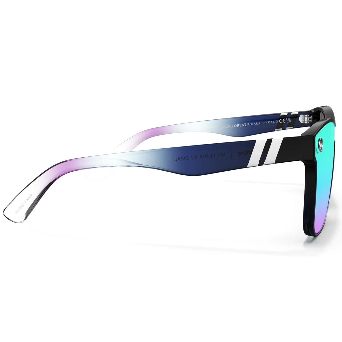 Blenders Sunglasses Millenia X2 807 FG Black Forest Blue Rainbow Polarized