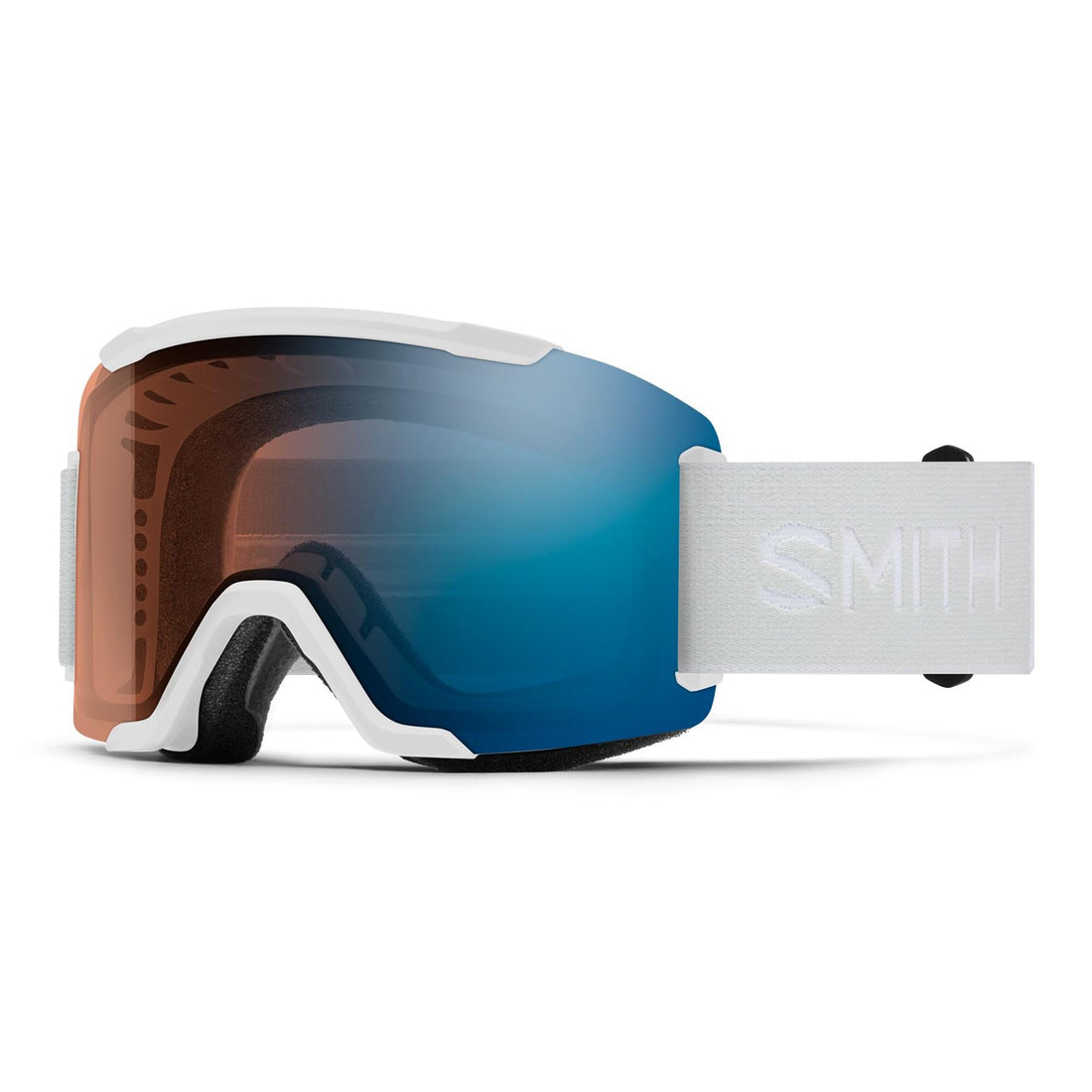 Smith Ski Goggles Squad2 1CP 0OZ 4L White Vapor ChromaPop Pro Photochromic Blue Mirror
