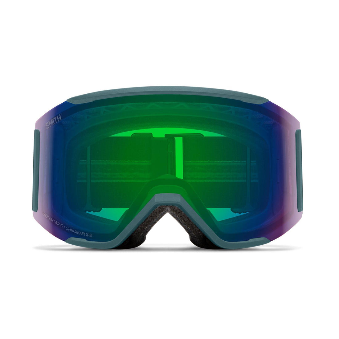 Smith Ski Goggles Squad Mag 3VN XP Cenote ChromaPop Everyday Green Mirror & Storm Blue Sensor Mirror