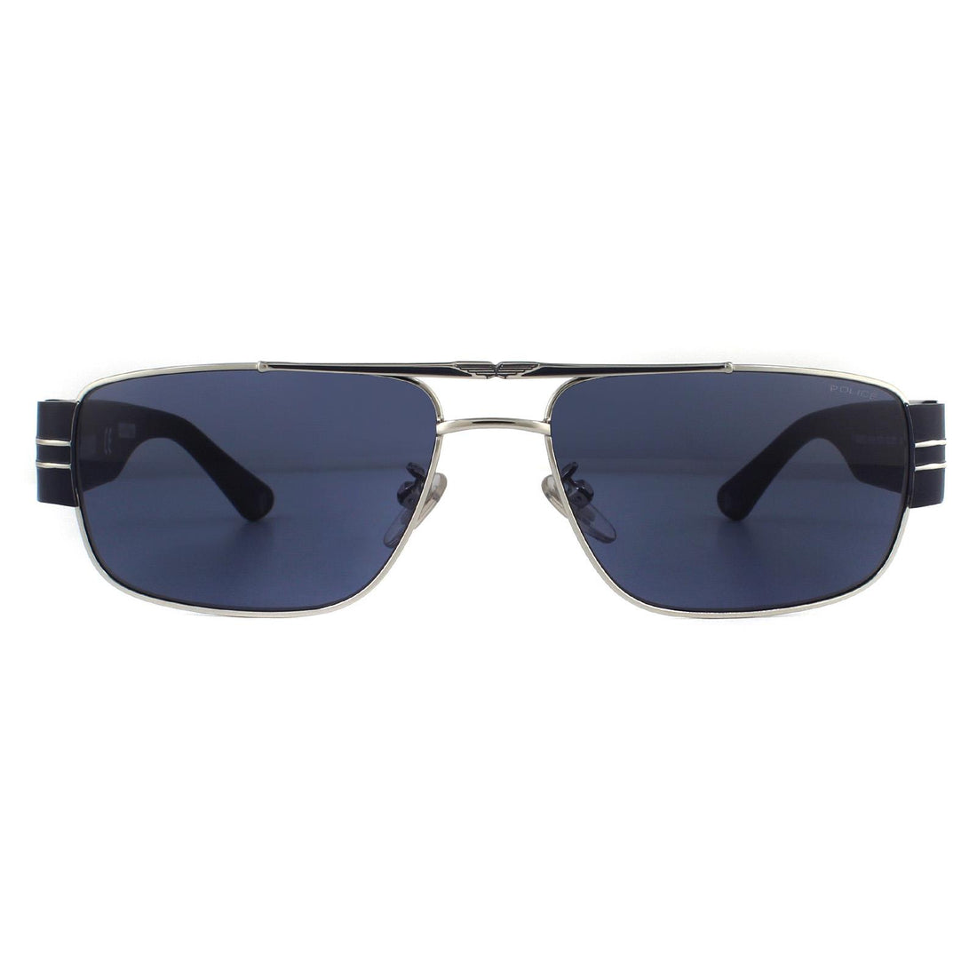 Police Sunglasses SPLA55 Origins 29 0E70 Shiny Palladium Blue