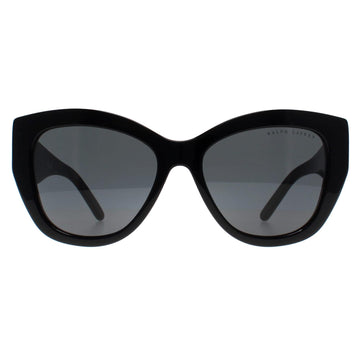 Ralph Lauren Sunglasses RL8175 500187 Shiny Black Dark Grey