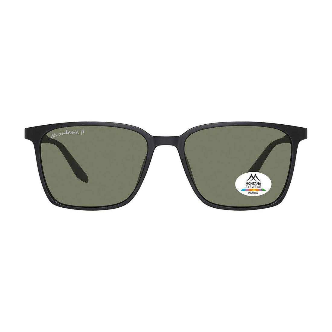 Montana Sunglasses MP186 B Matte Black G-15 Green Polarized