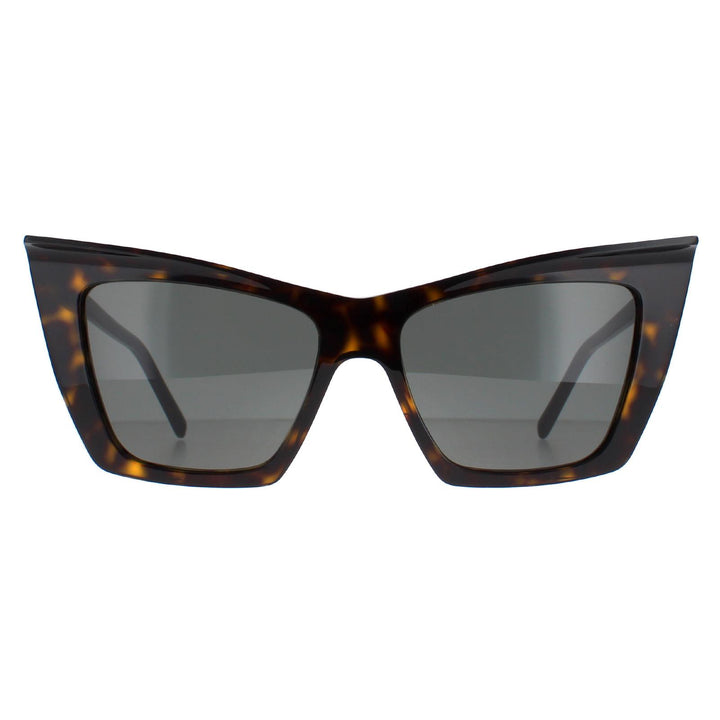 Saint Laurent Sunglasses SL 372 003 Shiny Dark Havana Solid Grey