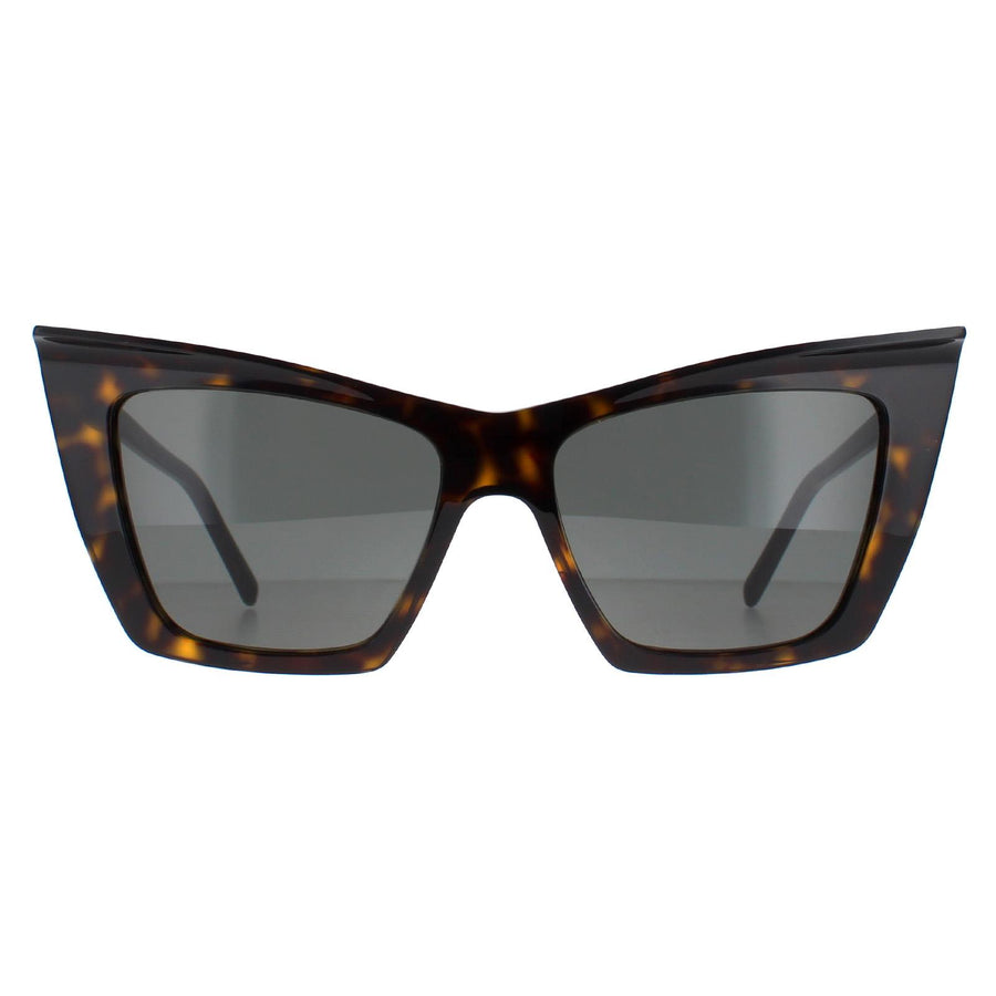 Saint Laurent Sunglasses SL 372 003 Shiny Dark Havana Solid Grey