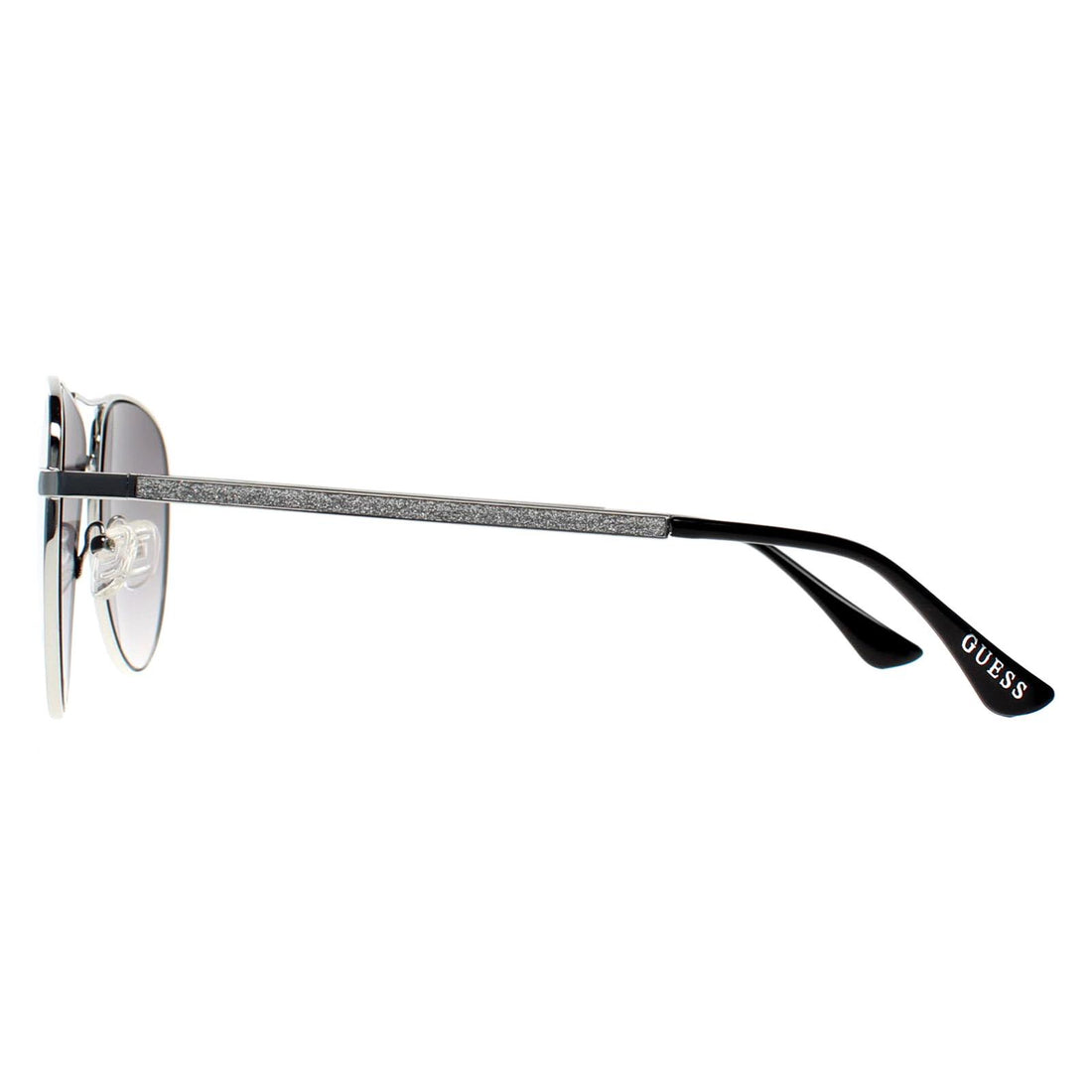 Guess Sunglasses GF6157 10B Shiny Light Nickeltin Grey Gradient