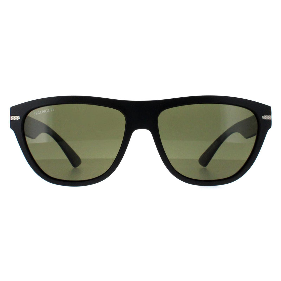 Serengeti Sunglasses Pancho SS601001 Matte Black Mineral Polarized 555nm Green