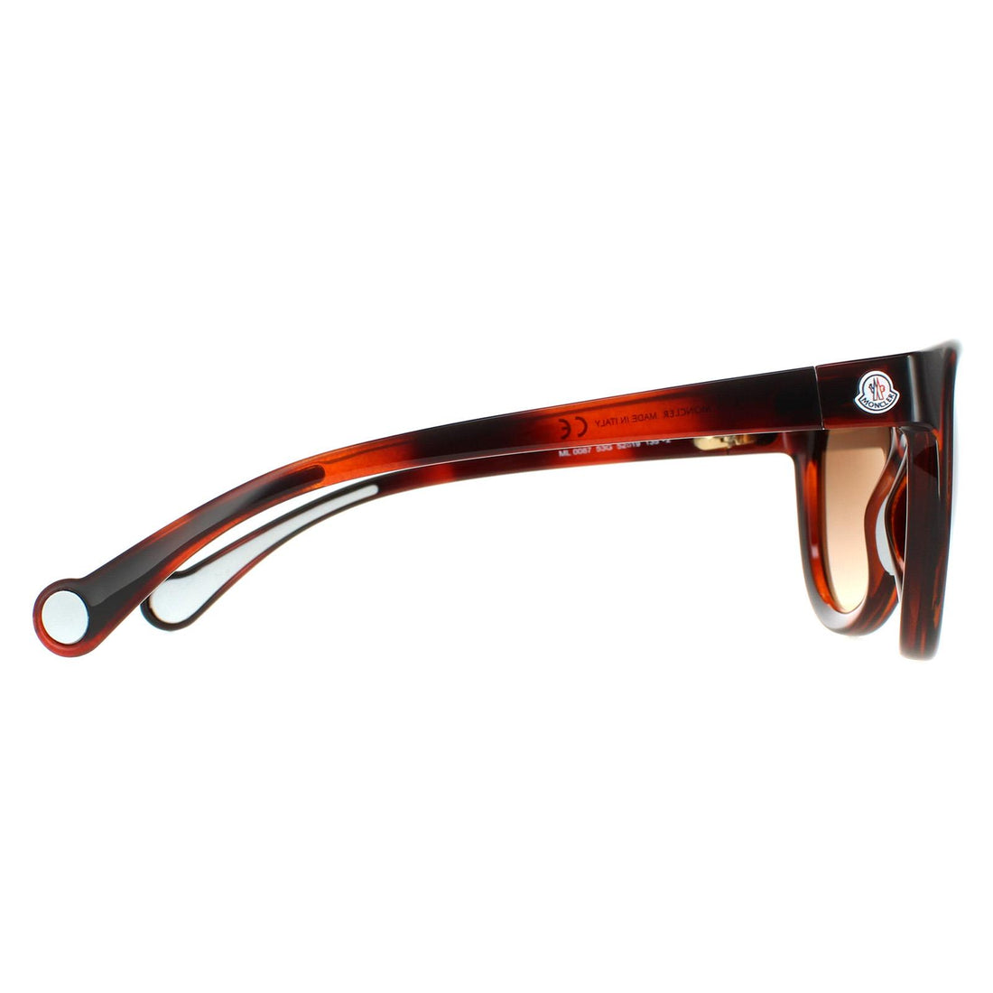 Moncler Sunglasses ML0087 53G Dark Tortoise Havana Brown