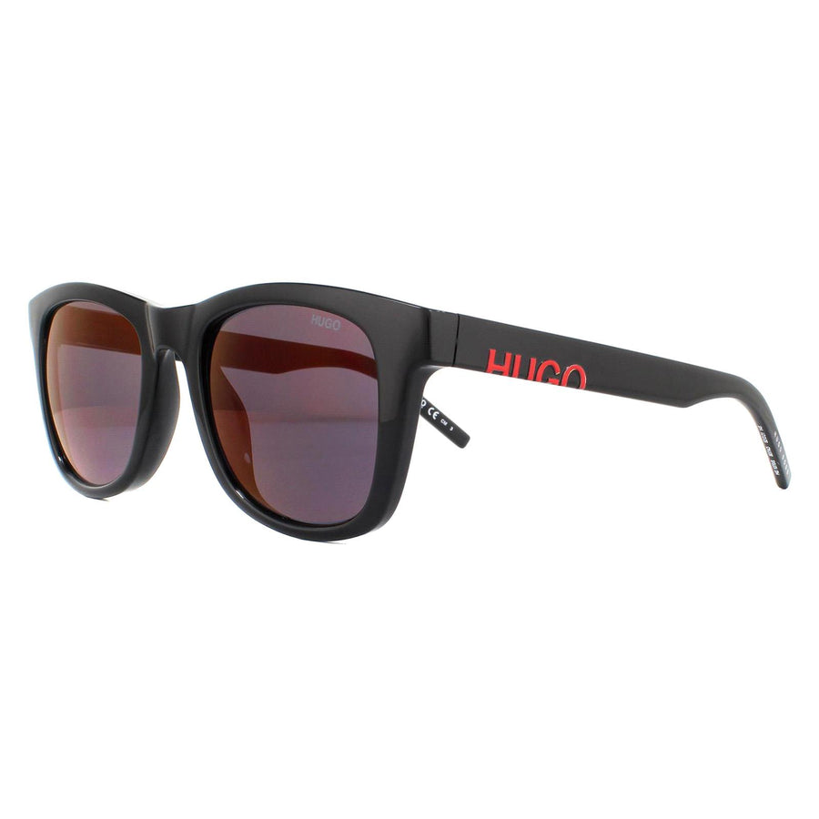 Hugo by Hugo Boss Sunglasses HG 1070/S 807 AO Shiny Black Red Mirror