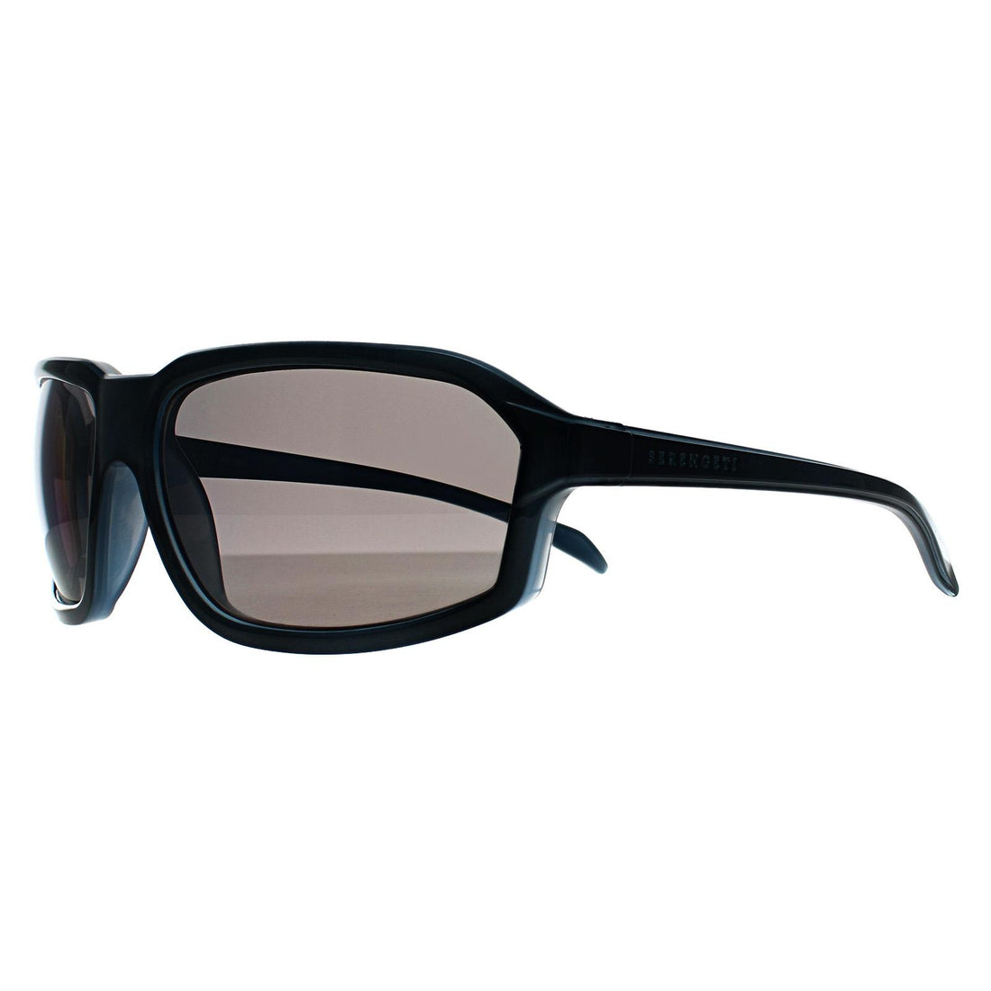 Serengeti Sunglasses Hext SS571005 Shiny Dark Blue Spray on Milky Blue Saturn Polarized Smoke