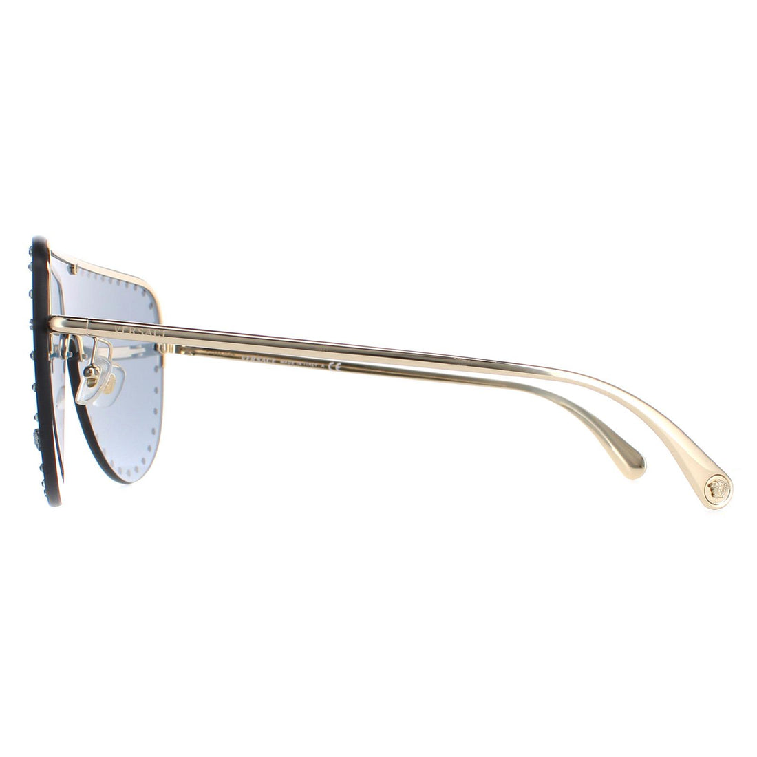 Versace Sunglasses VE2230B 125280 Pale Gold Dark Blue