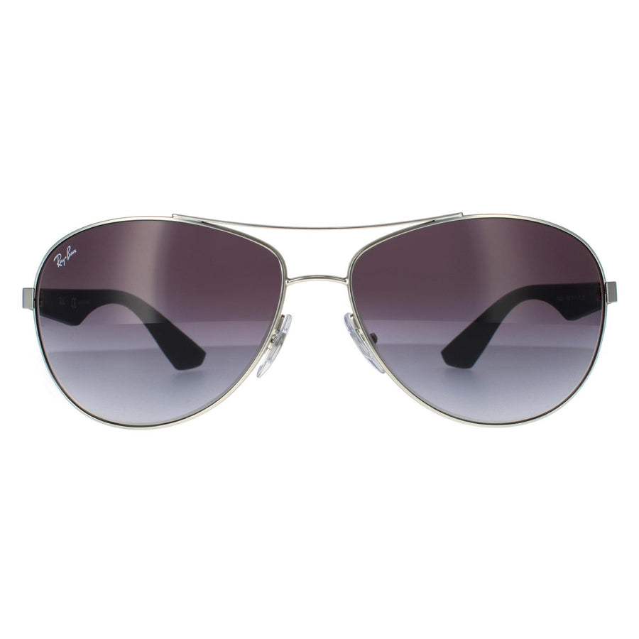 Ray-Ban RB3526 Sunglasses Matt Silver Grey Gradient