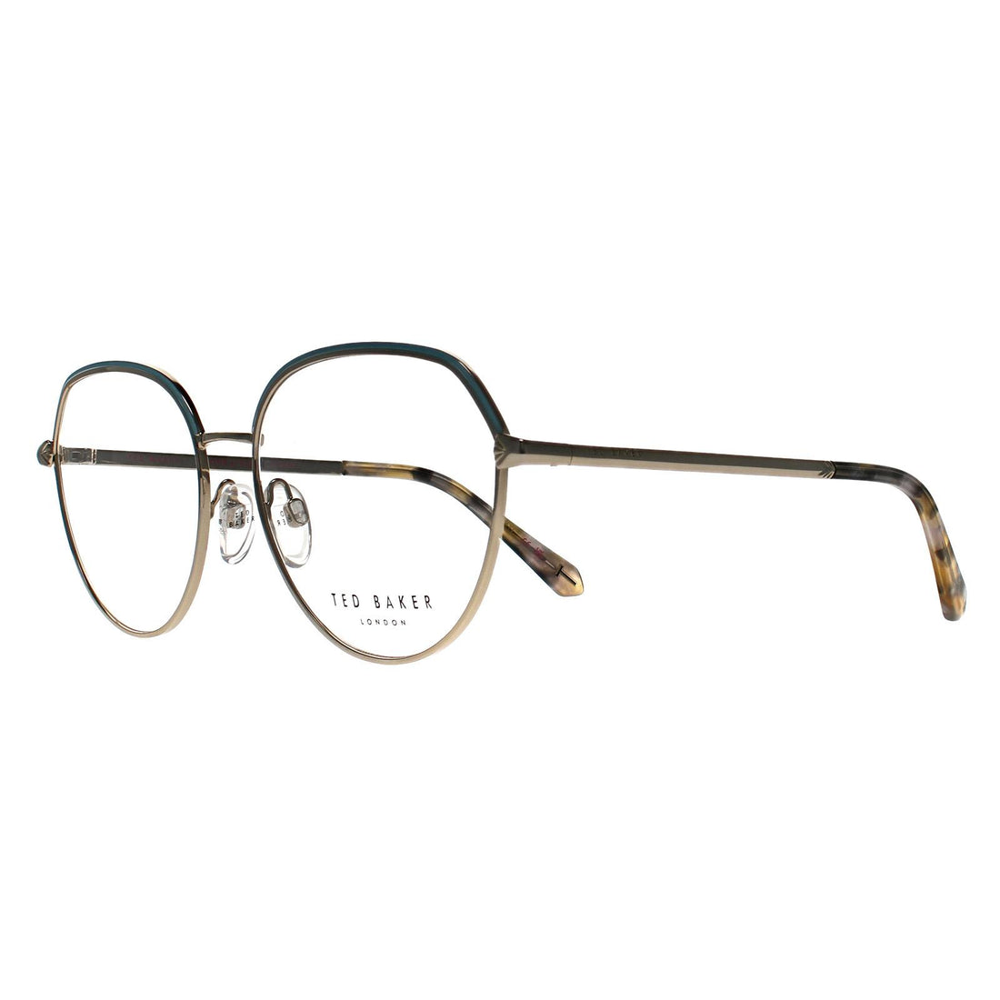 Ted Baker Glasses Frames TB2297 Sylvie 402 Light Gold Blue Women
