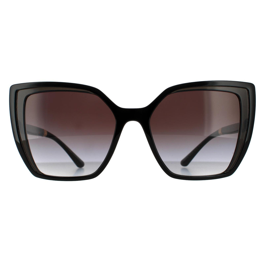 Dolce & Gabbana DG6138 Sunglasses Black On Transparent Grey / Dark Grey Gradient