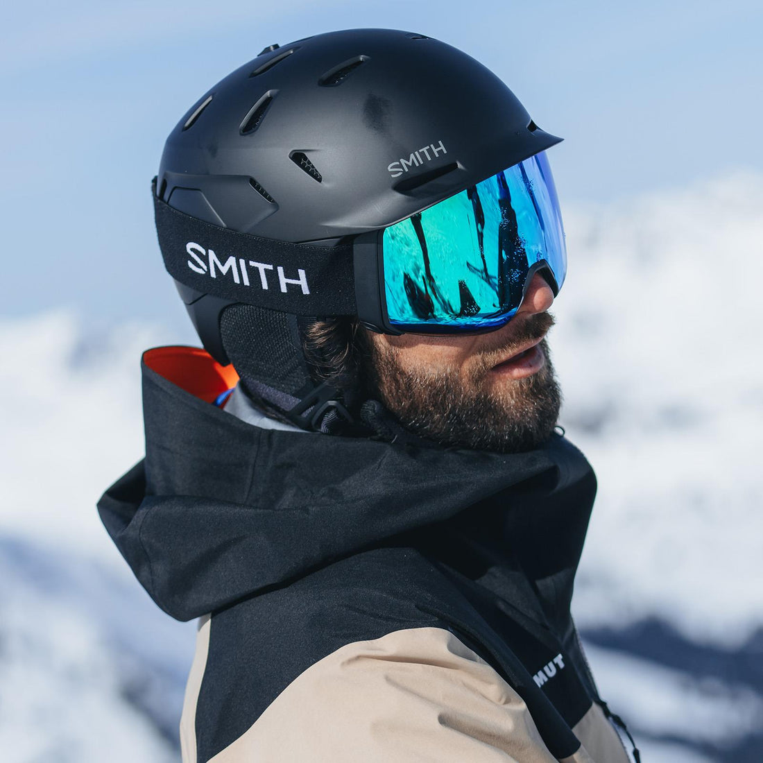 Smith Ski Goggles 4D Mag XL 0JX 4Y Black ChromaPop Sun Black & CP Storm Blue Sensor Mirror