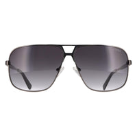 Guess Sunglasses GU00070 08B Shiny Gunmetal Smoke Grey Gradient