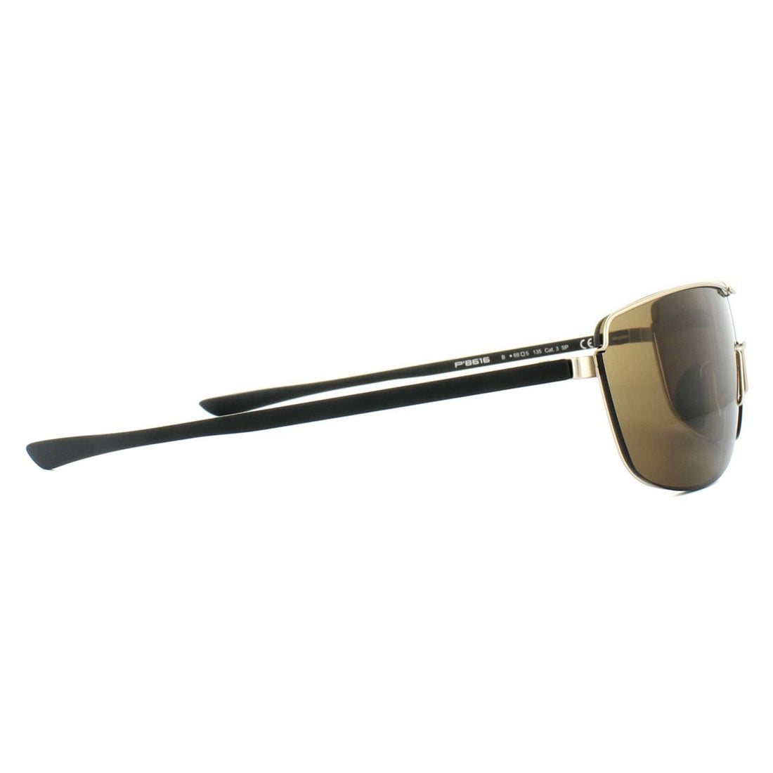 Porsche Design Sunglasses P8616 B V379 Light Gold Brown