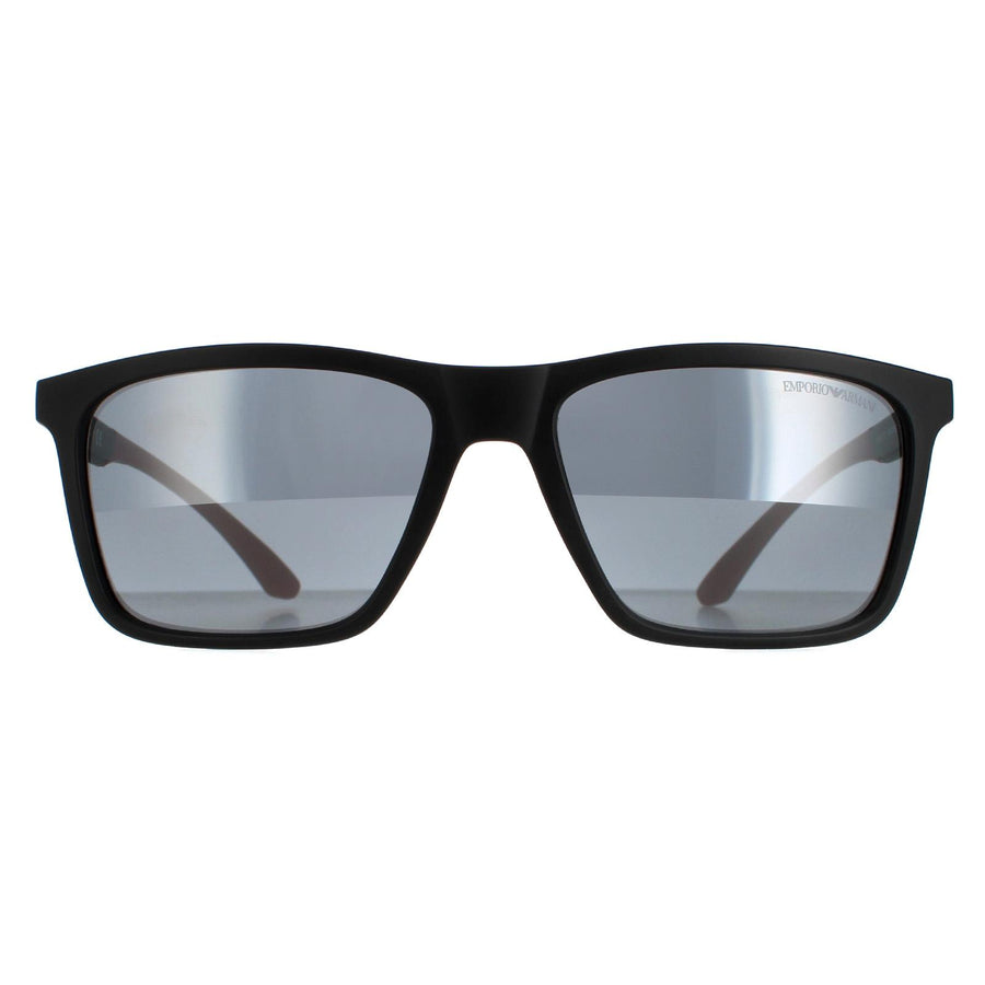 Emporio Armani Sunglasses EA4170 50426G Matte Black Light Grey Mirror