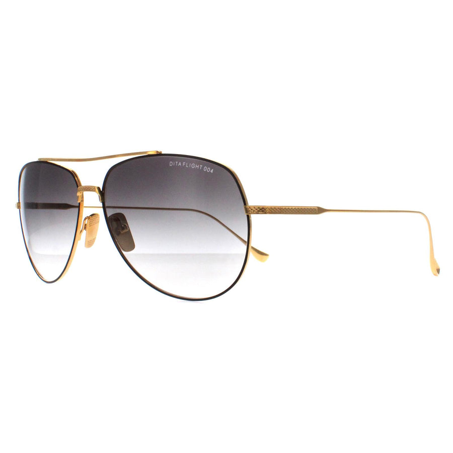 Dita Sunglasses Flight 004 7804 A Black Yellow Gold Dark Grey to Clear Gradient