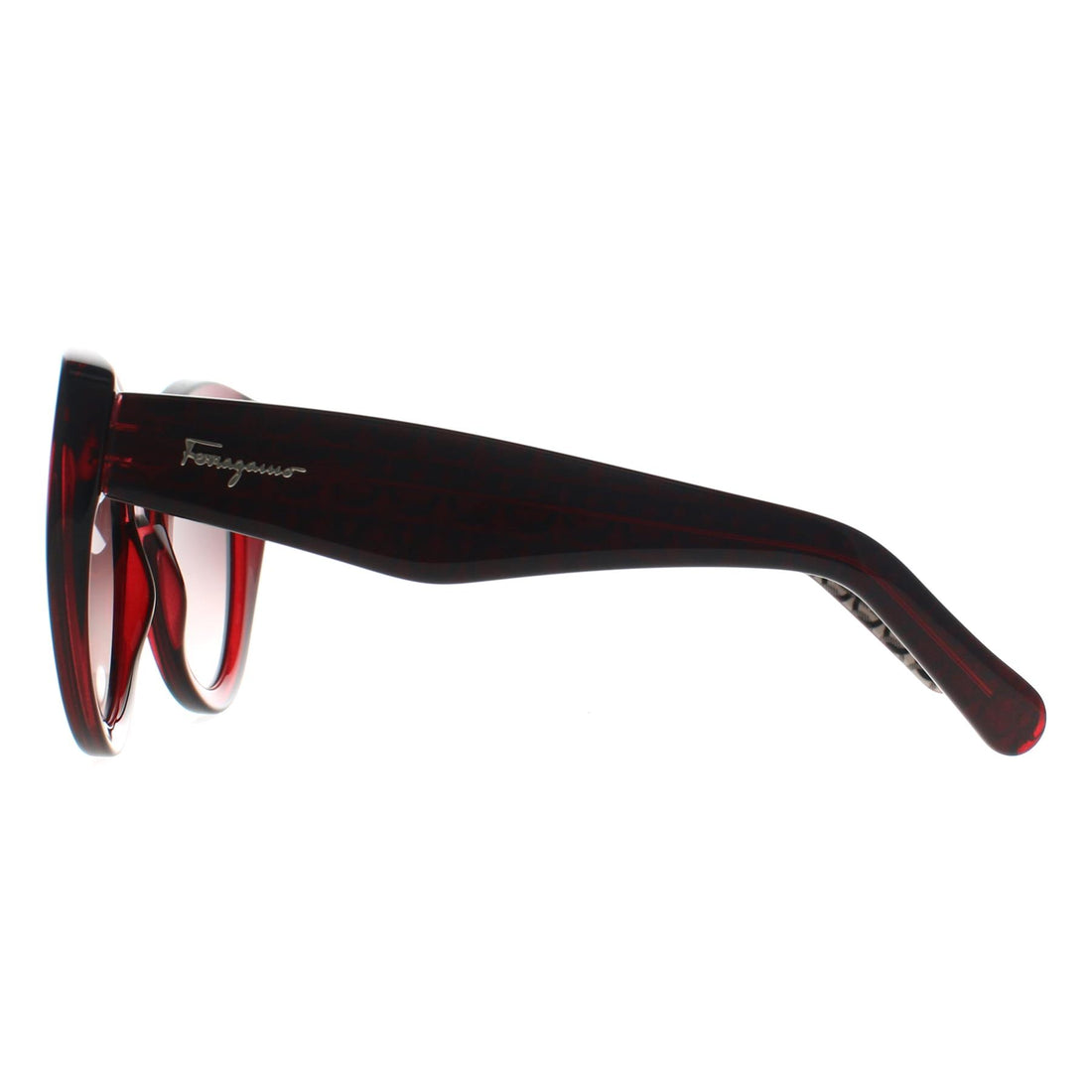 Salvatore Ferragamo Sunglasses SF964S 634 Crystal Burgundy Grey Gradient