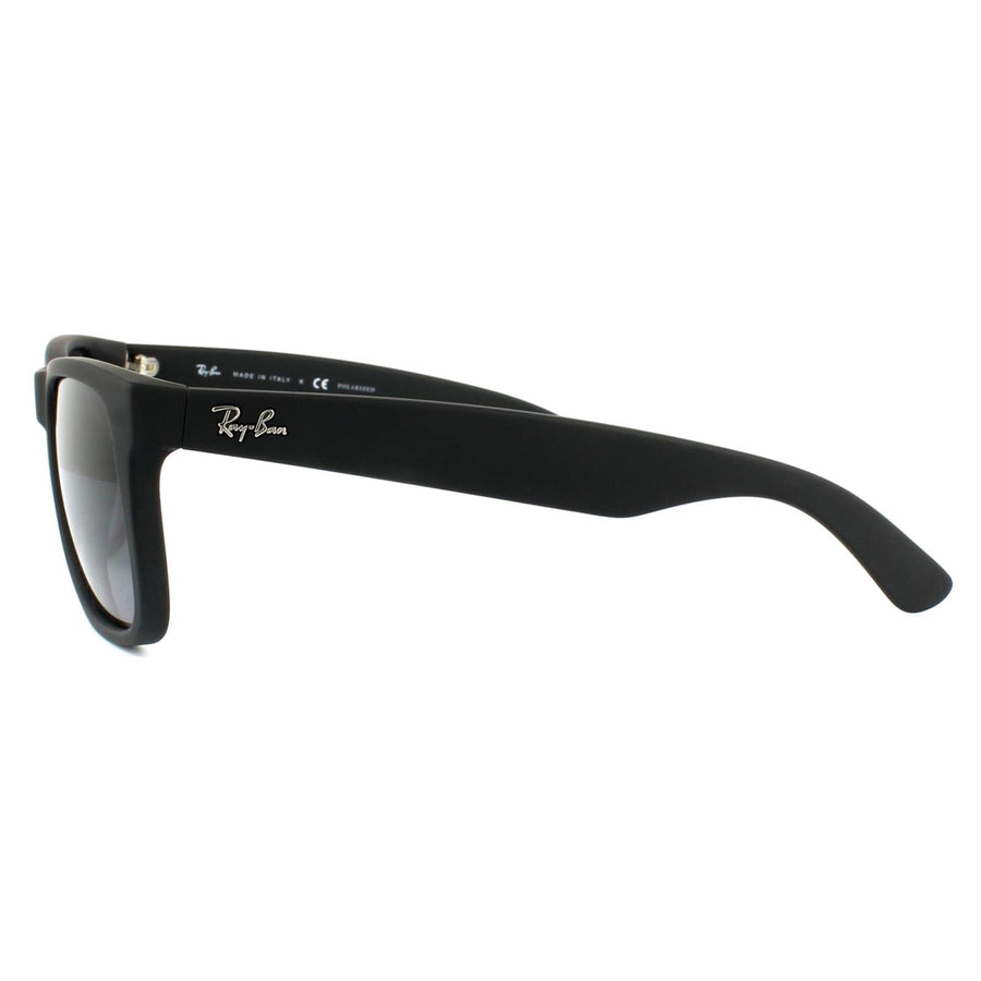 Ray-Ban Sunglasses Justin 4165 622/T3 Black Rubber Grey Gradient Polarized