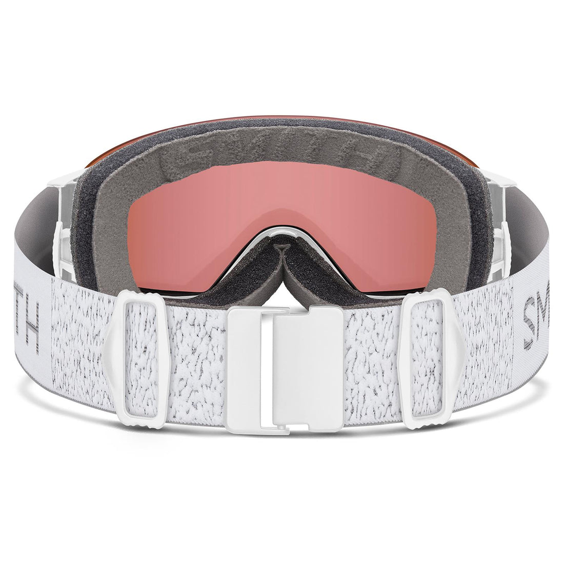 Smith Ski Goggles I/O Mag S 0OR M5 White Chunky Knit ChromaPop Everyday Rose Gold Mirror & CP Storm Rose Flash