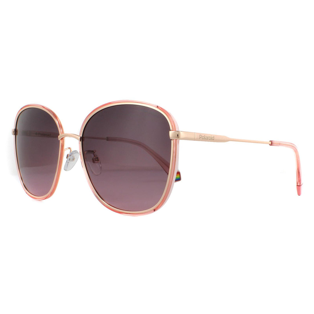 Polaroid Sunglasses PLD 6117/G/S S45 JR Pink Gold Burgundy Gradient Polarized