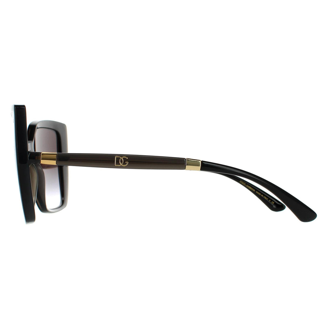 Dolce & Gabbana Sunglasses DG6138 32468G Black On Transparent Grey Dark Grey Gradient