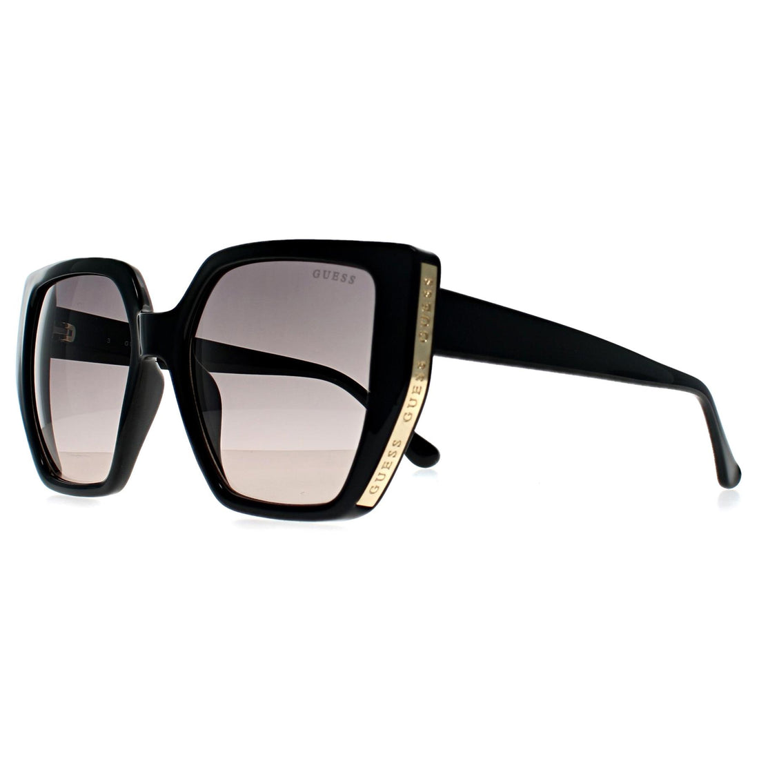 Guess Sunglasses GF6178 01B Shiny Black Pink Brown