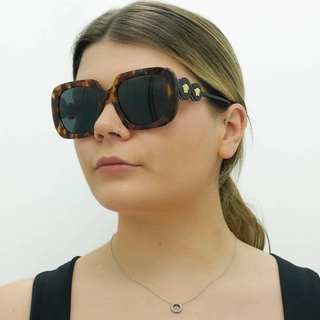 Versace Sunglasses VE4434 511987 Light Havana Dark Grey