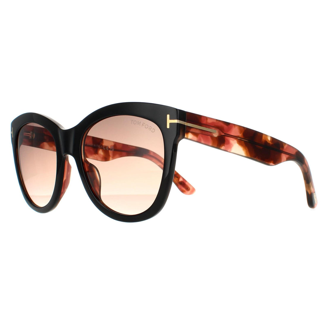 Tom Ford Sunglasses Wallace FT0870 05F Black Havana Brown Gradient