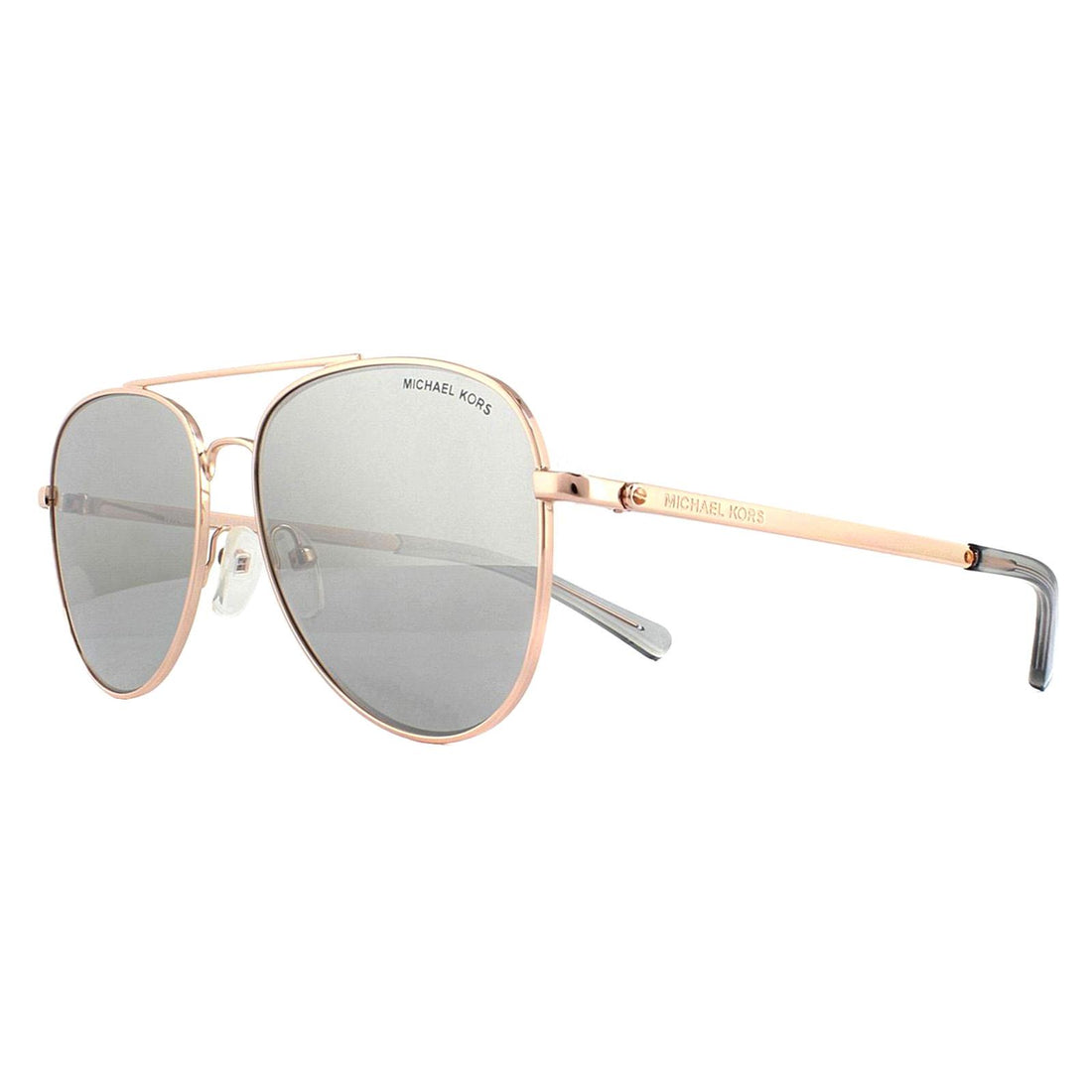 Michael Kors Sunglasses San Diego 1045 11086G Rose Gold Silver Mirror